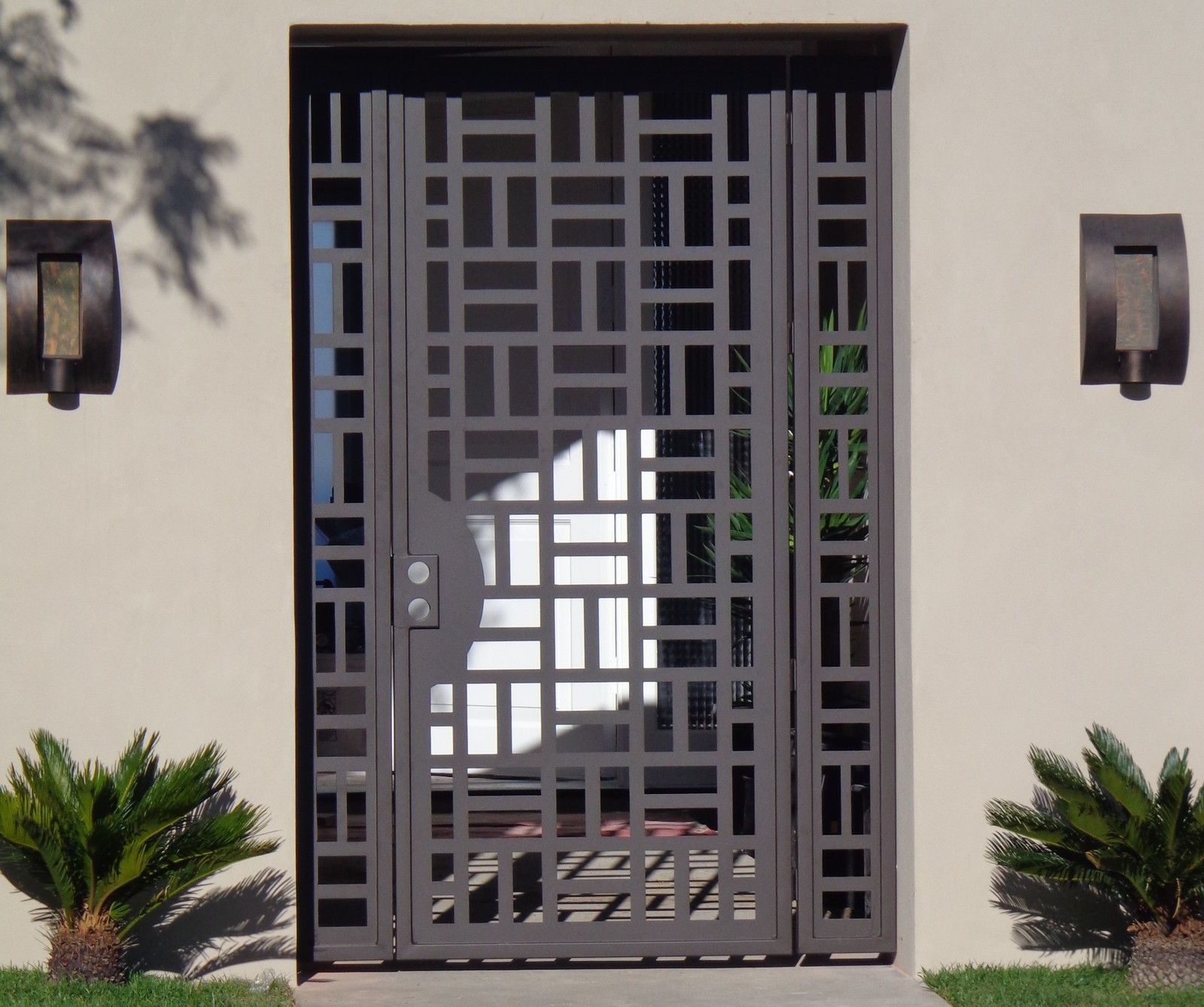 Buy Hand Crafted Custom Contemporary Metal Entry Gate ...