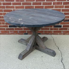 Round Fancy X Dining Table Farmhouse Rustic Reclaimed Wood Round Fancy X Dining Table Farmhouse Rustic Reclaimed Wood