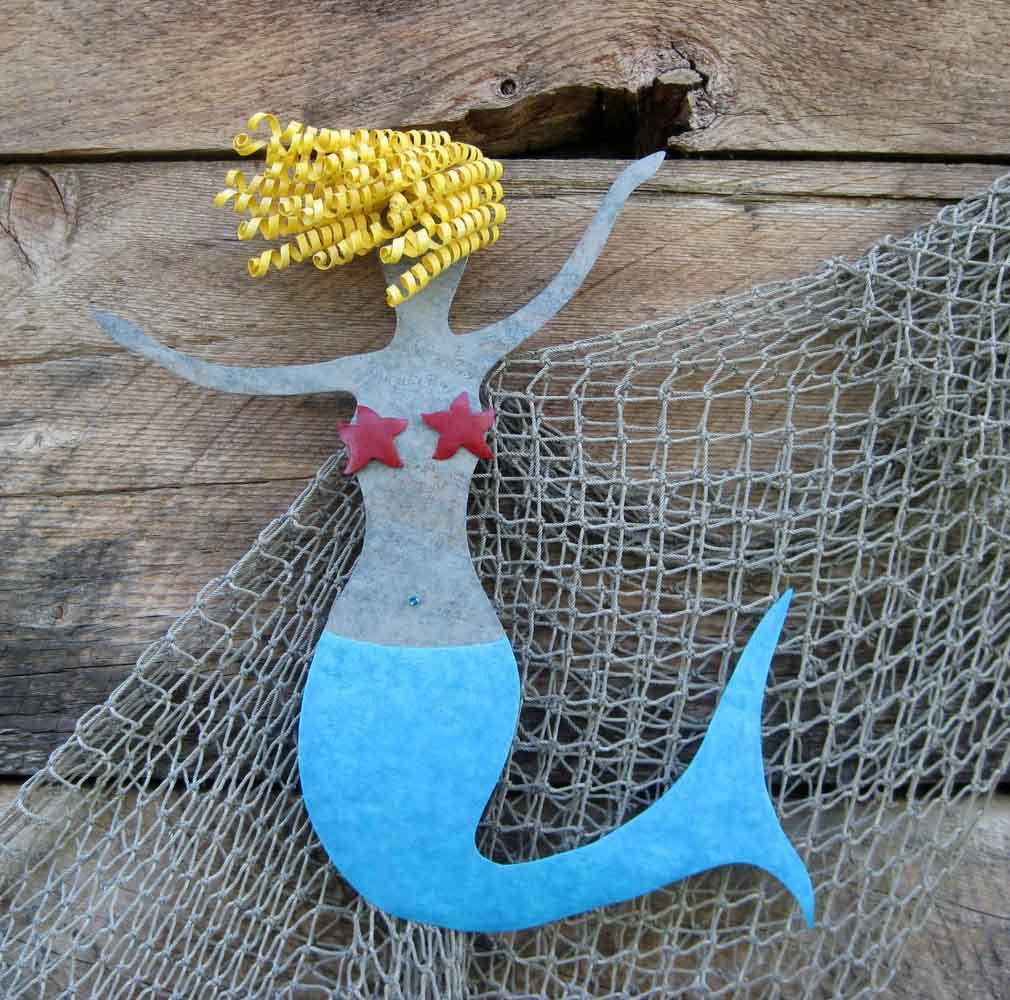 Beach House Wall Decor buy a hand made mermaid metal wall art sea life - clara - beach Beach House Wall Decor buy a hand made mermaid metal wall art sea life - clara - beach