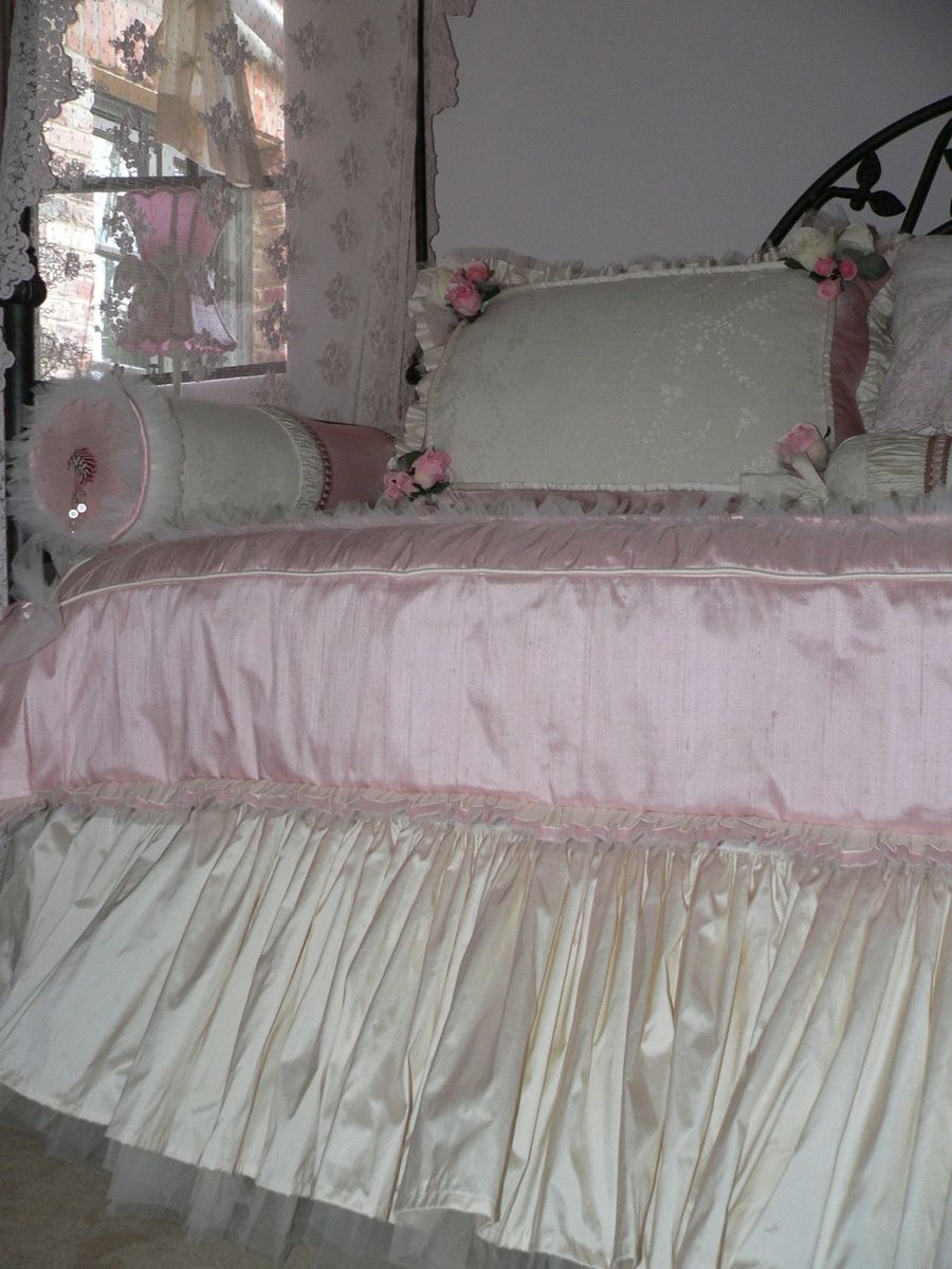 Hand Made Bedding With Silks, Lace And Tulle Galore by Caty's Cribs