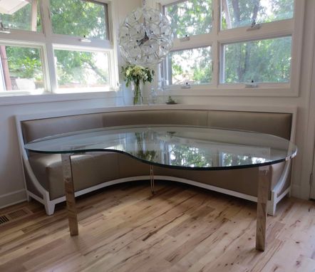 Custom Made Metal - Modern Sculptural Polished Stainless Steel Dining Table Base