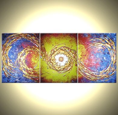 Custom Made Original Abstract Gold Metallic Textured Painting By Lafferty - 24 X 54 - Sale 22% Off