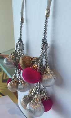 Custom Made Golden, Silver, And Hot Pink Decorative Tassle Balls
