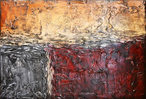 Custom Made 36x24 Original Modern Textured Contemporary Abstract Painting By Alisha "Red Day Dawning"