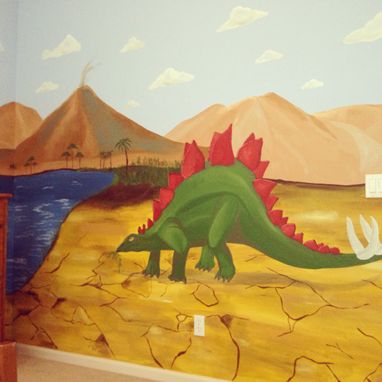 Custom Made Dinosaur Mural