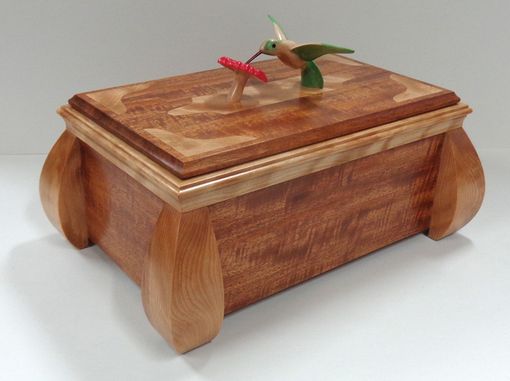Custom Made Carved Hummingbird Keepsake Box