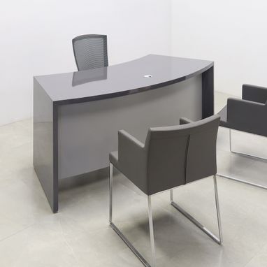 Custom Made Custom Modern Executive Office Desk, Laminate Top - Seattle Curved Desk