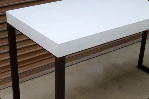 Custom Made Steel And Concrete Sofa Table