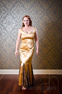 Custom Made Jasmine - Handmade Gold 1950s Style Prom Dress, Evening Gown Or Alternative Wedding Dress