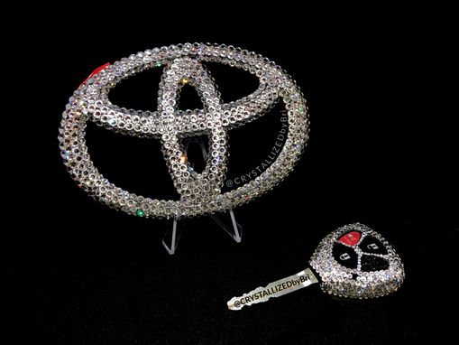 Custom Made Toyota Crystallized Car Emblem Bling Genuine European Crystals Bedazzled