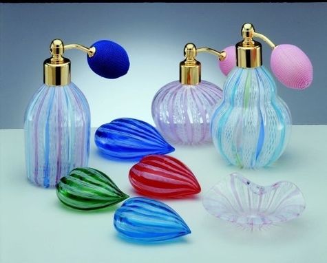 Custom Made Glass Perfume Misters, Bulbs, And Dish