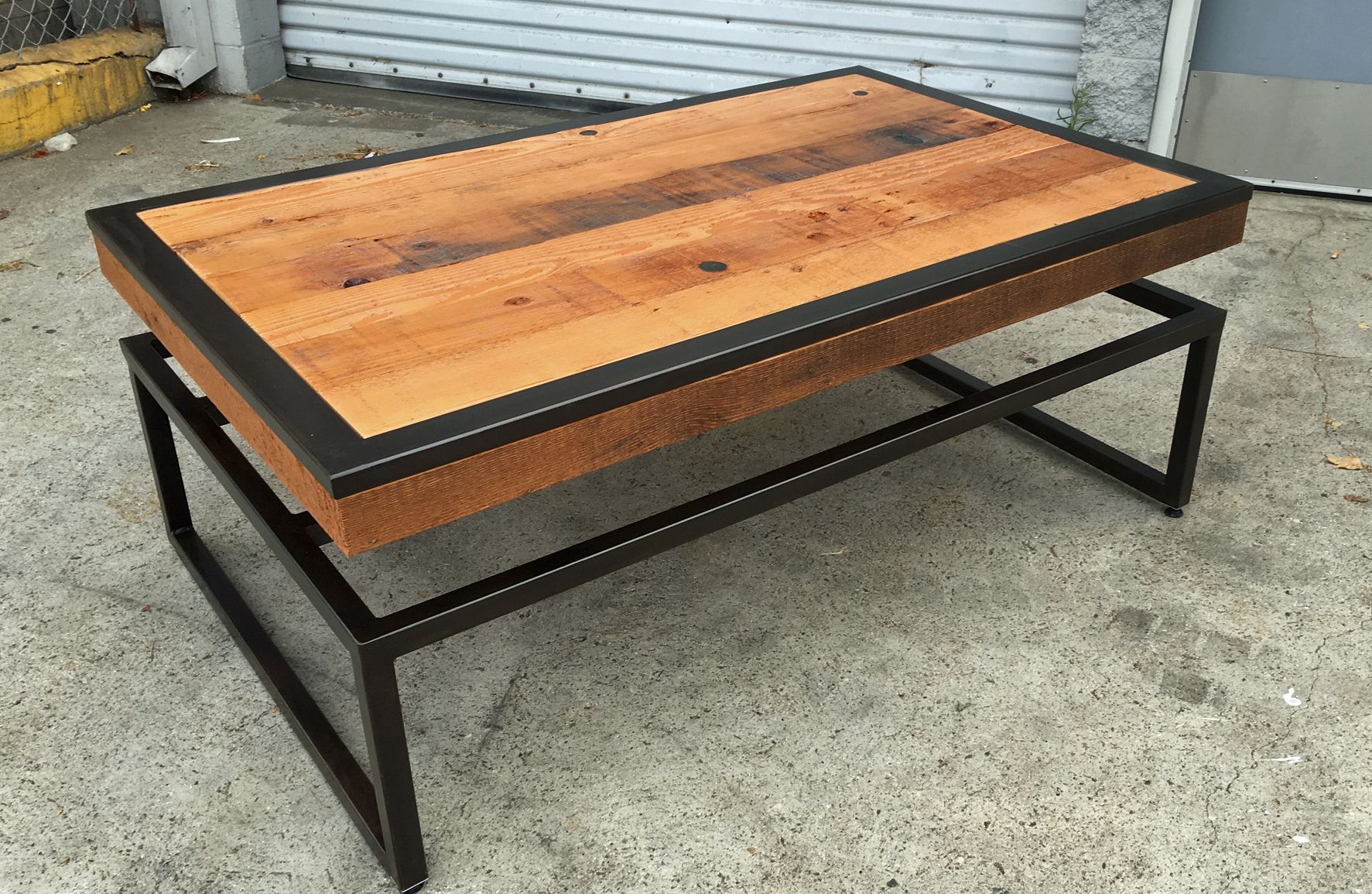 Hand Crafted Reclaimed Floating Top Coffee Table by Surfridge Design