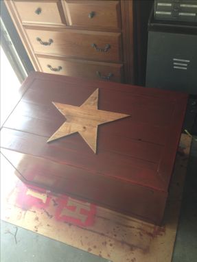 Custom Made Cedar Toy Box W/ Star