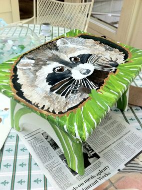 Custom Made Raccoon Stool
