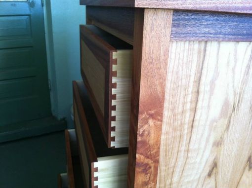 Custom Made Oak And Mahogany Dresser