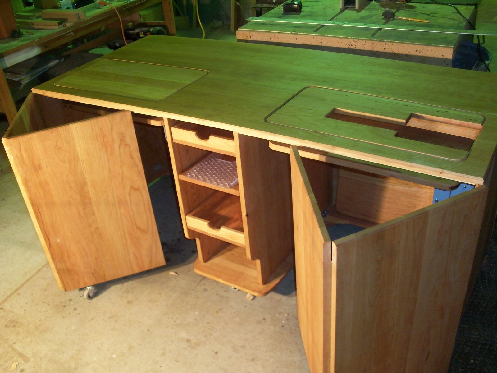 Buy Hand Crafted Sewing Table For Two Machines, made to order from The