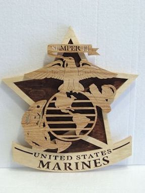 Custom Made U. S. Marine Corps Plaque On Star