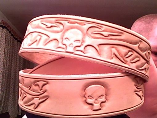 Custom Made Tribal Skull Belt