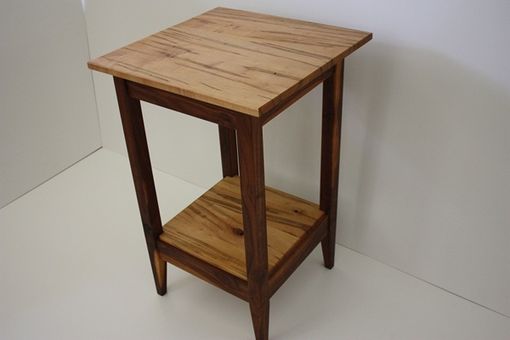 Custom Made Black Walnut & Ambrosia Maple Table Made From Reclaimed Lumber