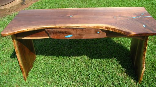 Custom Made Live-Edge Walnut Desk Or Console