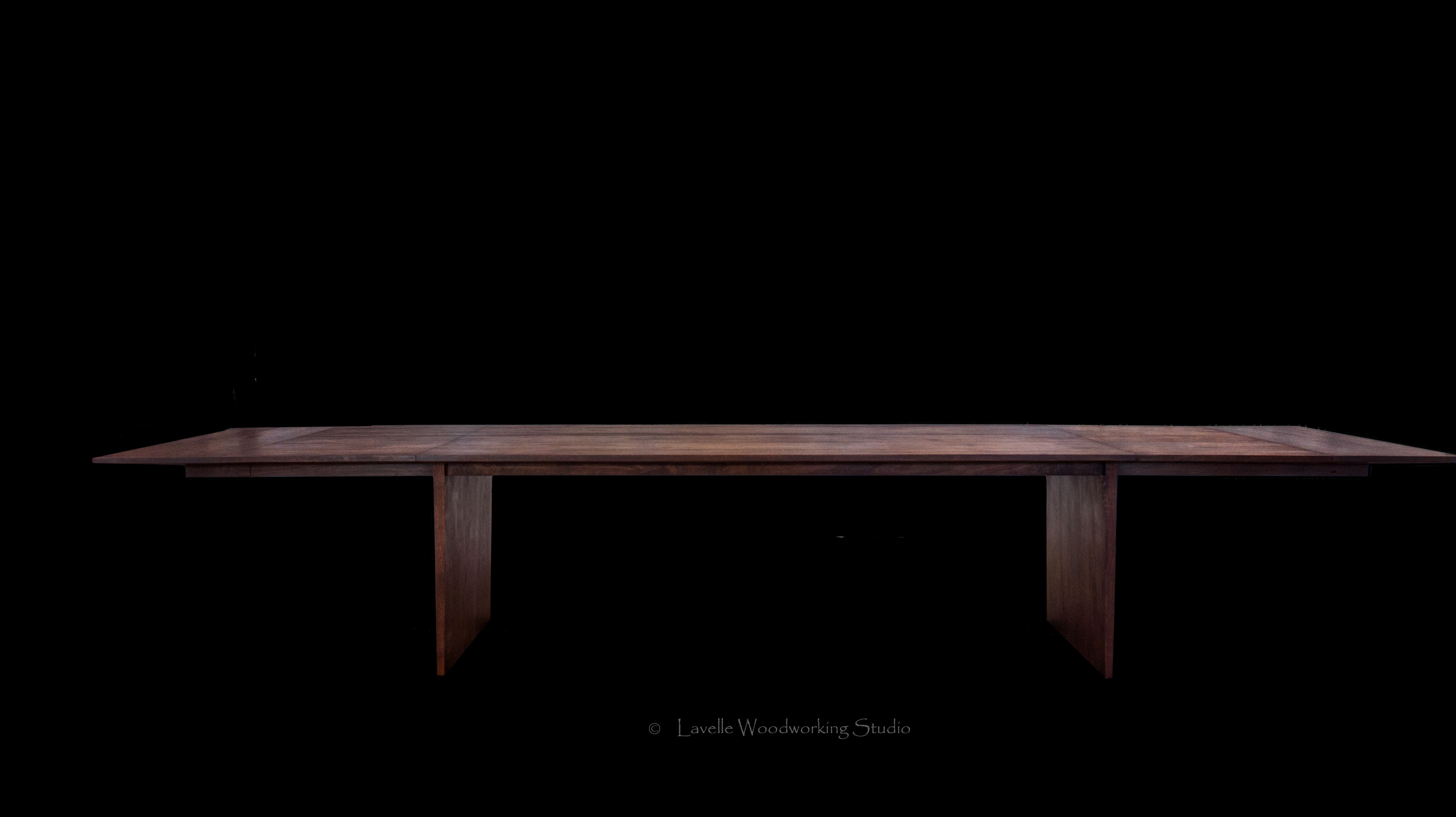 Buy Hand Made 14 Foot Walnut Extension Table, made to order from