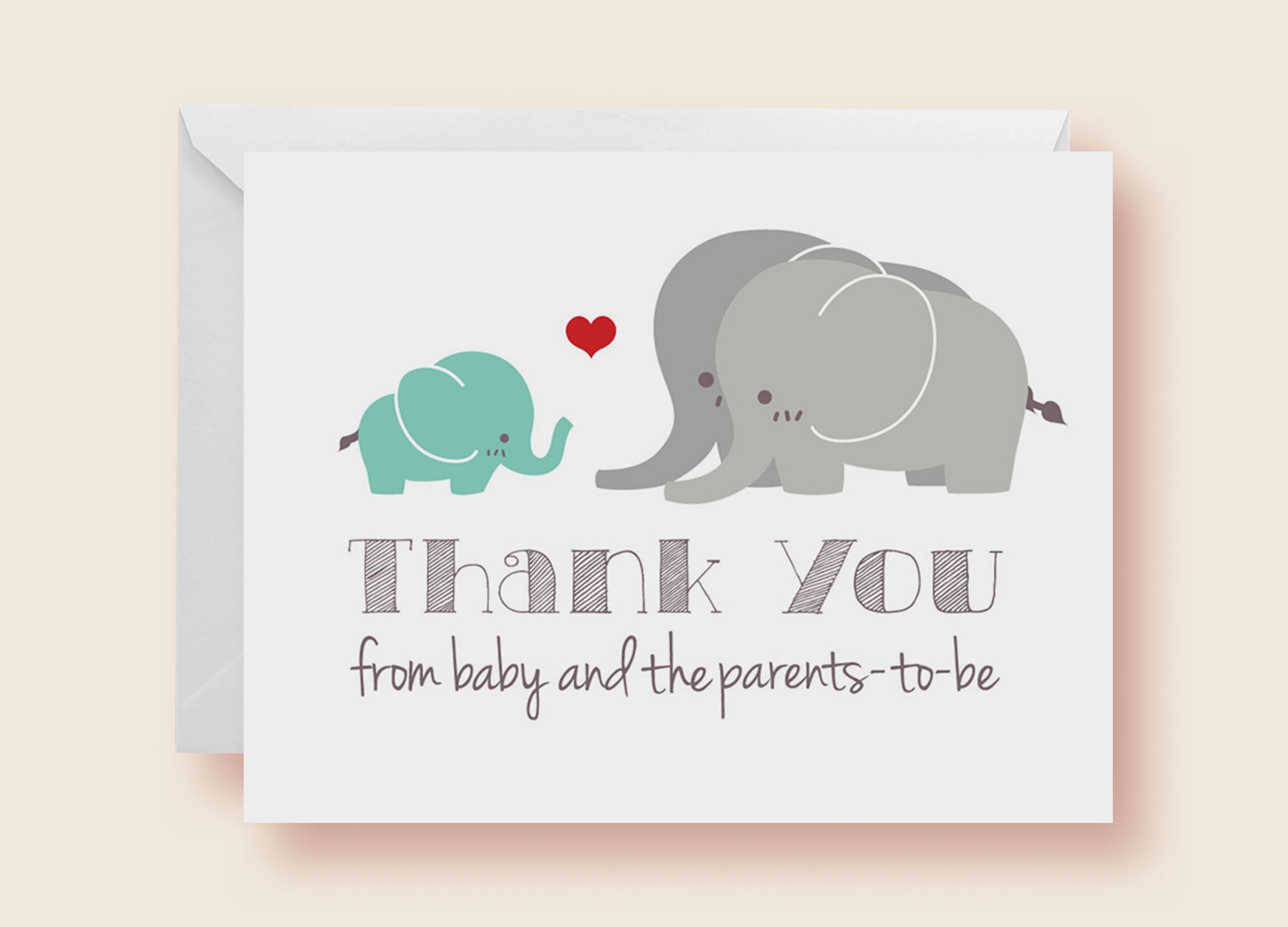 Buy Hand Crafted Gender Neutral Elephant Baby Shower Thank ...