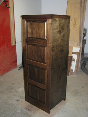 Custom Made Black Walnut File Cabinet