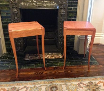 Custom Made Cherry End Tables Transitional