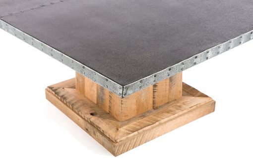 Custom Made Zinc Table Zinc Dining Table -  Santa Fe Square Zinc Table
