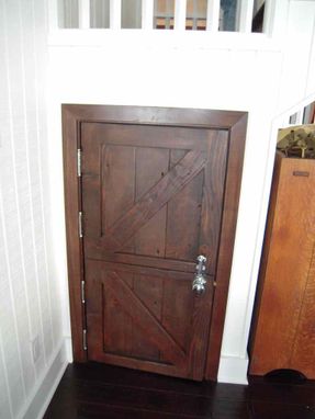 Custom Made Custom Reclaimed Wood Bi-Fold Closet Doors For A Luxury Home In Malibu