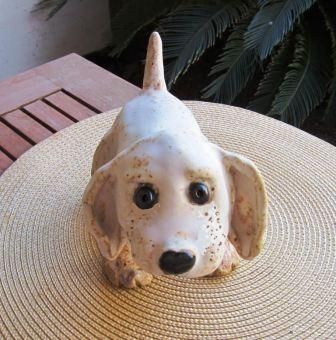 Custom Made Sculpted Ceramic Dog