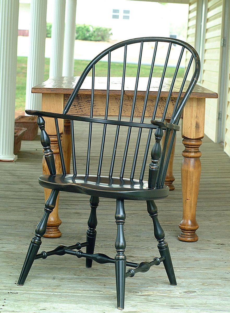 Hand Made Set Of 6 Windsor Dining Chairs by Carolina Farm Table