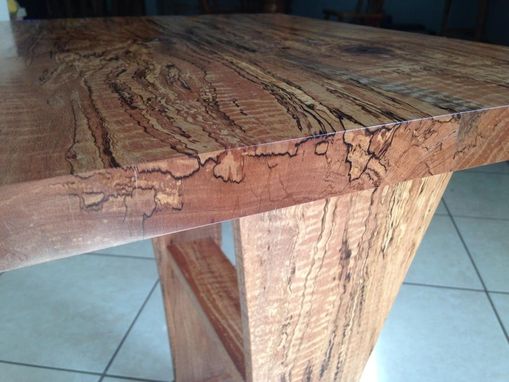 Custom Made Modern Spalted Austrailian Pine End Table.