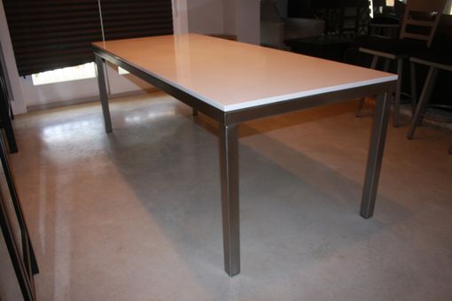 Custom Made Modern Stainless Steel Parson Dining Table