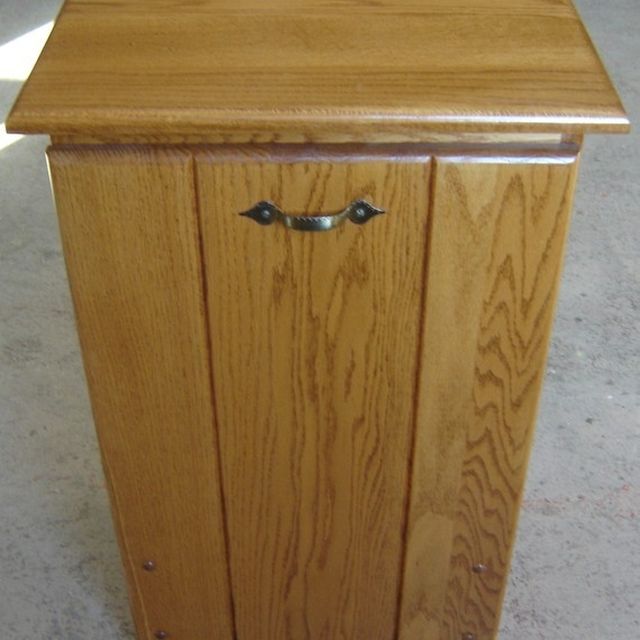 Hand Crafted New Solid Oak Wood Garbage Bin Trash Can Recycling Hand Crafted New Solid Oak Wood Garbage Bin Trash Can Recycling By Floyd S Custommade