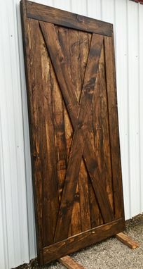 Custom Made Rustic X Sliding Barn Door