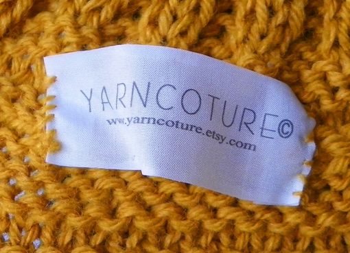 Custom Made The Basketweave Textured Infinity Cowl - In Mustard / Unisex / Fall, Winter, Spring, Summer Fashion