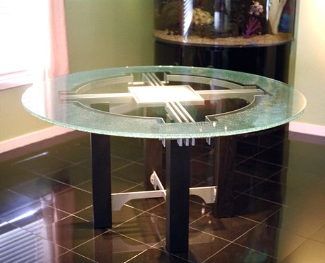 Custom Made Glass Top Table
