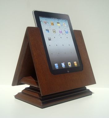 Custom Made The Tabitat Tablet Stand System For Ipad In Mahogany.
