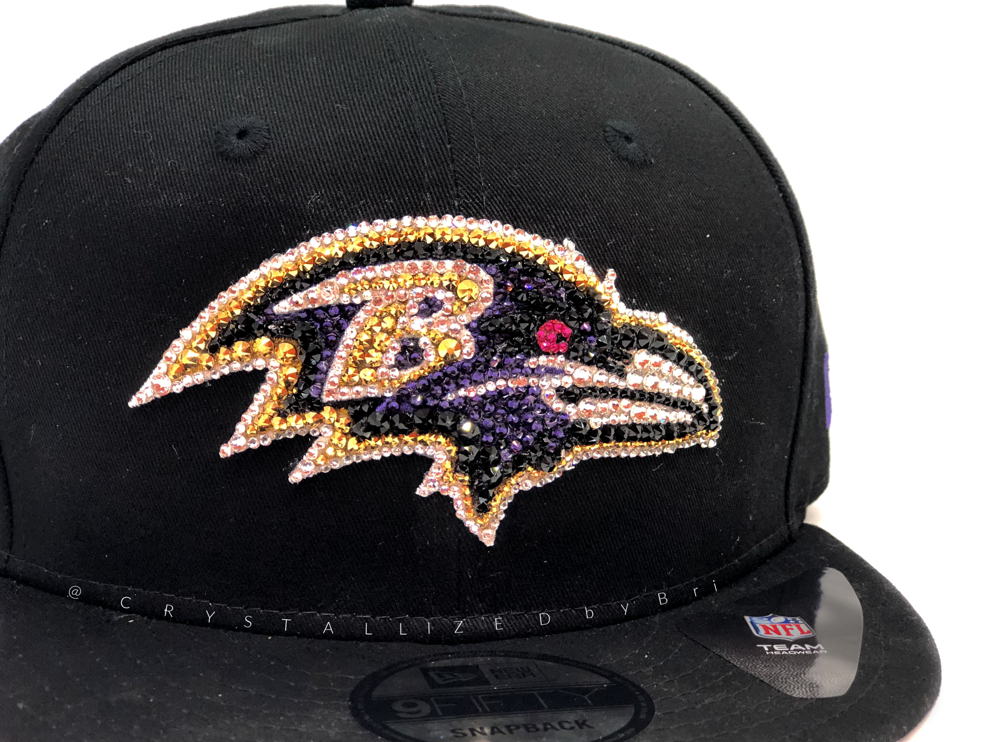 Buy Hand Crafted Baltimore Ravens Nfl Crystallized Snapback Baseball