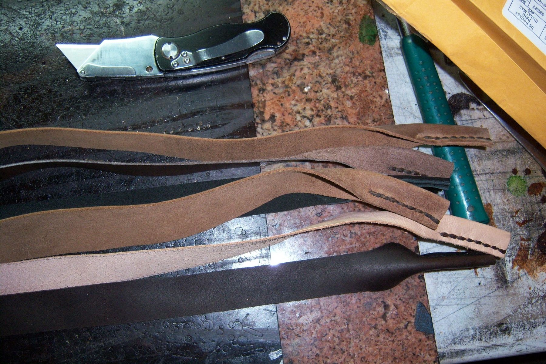 Hand Made Leather Glasses Straps Like A "Croakie Style" Glasses Straps