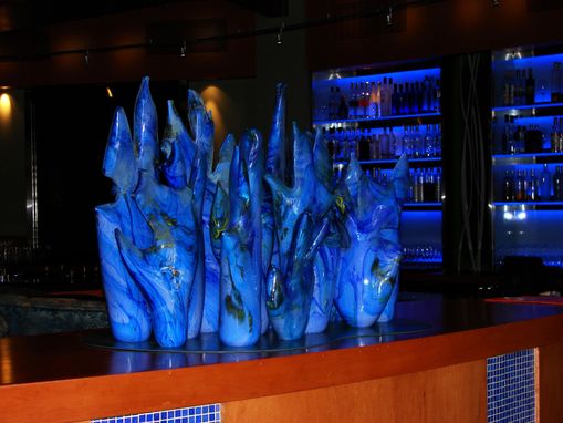 Custom Made Blue Coral Lighted Sculpture