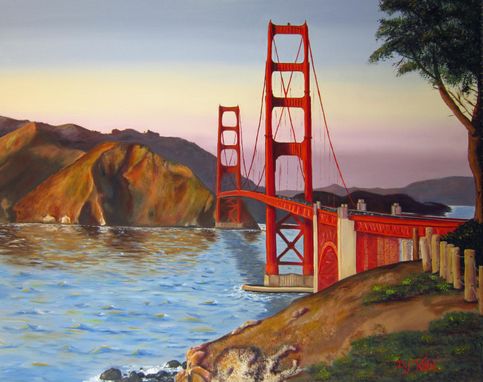 Custom Made Golden Gate Bridge -- Oil Painting