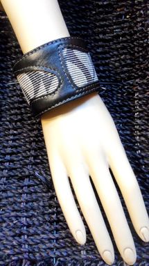 Custom Made Unisex Cuff Bracelet In Black & White