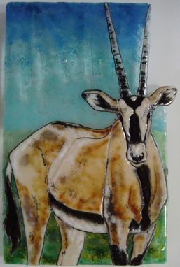 Custom Made Beisa Oryx - Glass Fusing Artwork