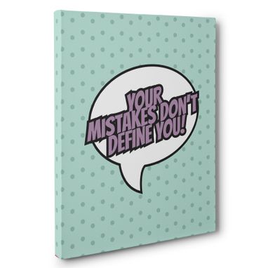 Custom Made Your Mistakes Don’T Define You Motivational Canvas Wall Art