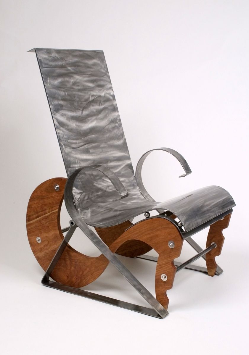 Hand Made Modern Unique One Of A Kind Metal Chairs By River Forge