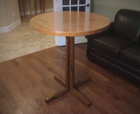 Custom Made Solid Walnut Or Cherry Pedestal Pub Table