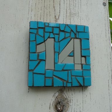 Custom Made Custom Mosaic House Number Sign