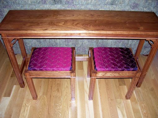 Custom Made Sofa Table With Benchs